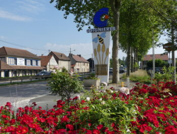 Entrée de ville abeille juillet 2021